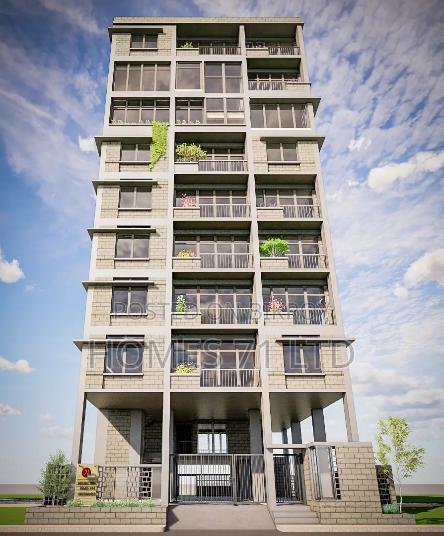 2850 Sft Lake View Two Side Open Flat For Sale at Jolshiri Abashon in Dhaka