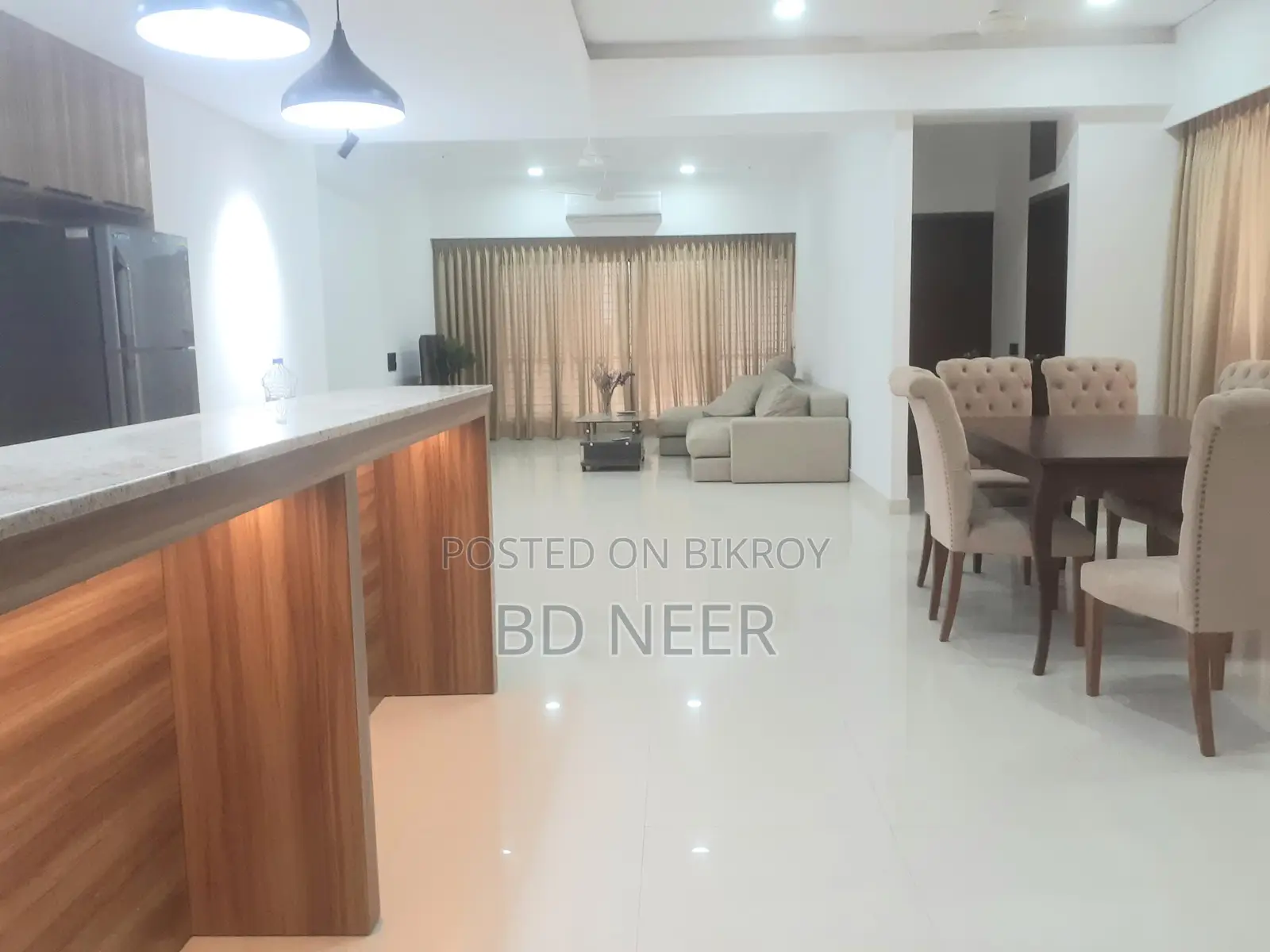 Gym Swimming Pool 3Bed Open Kitchen Furniture Flat Rent in Gulshan-2 in Gulshan