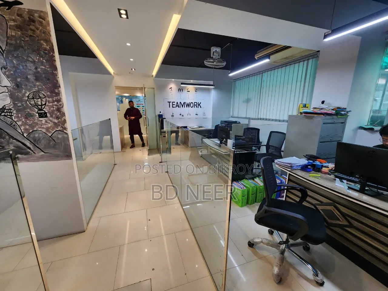 Commercial 1800 SqFt Open Office Space Rent in Gulshan-2 in Gulshan
