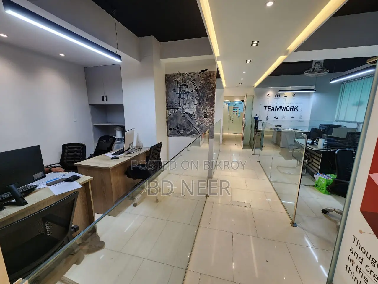 Commercial 1800 SqFt Open Office Space Rent in Gulshan-2 in Gulshan