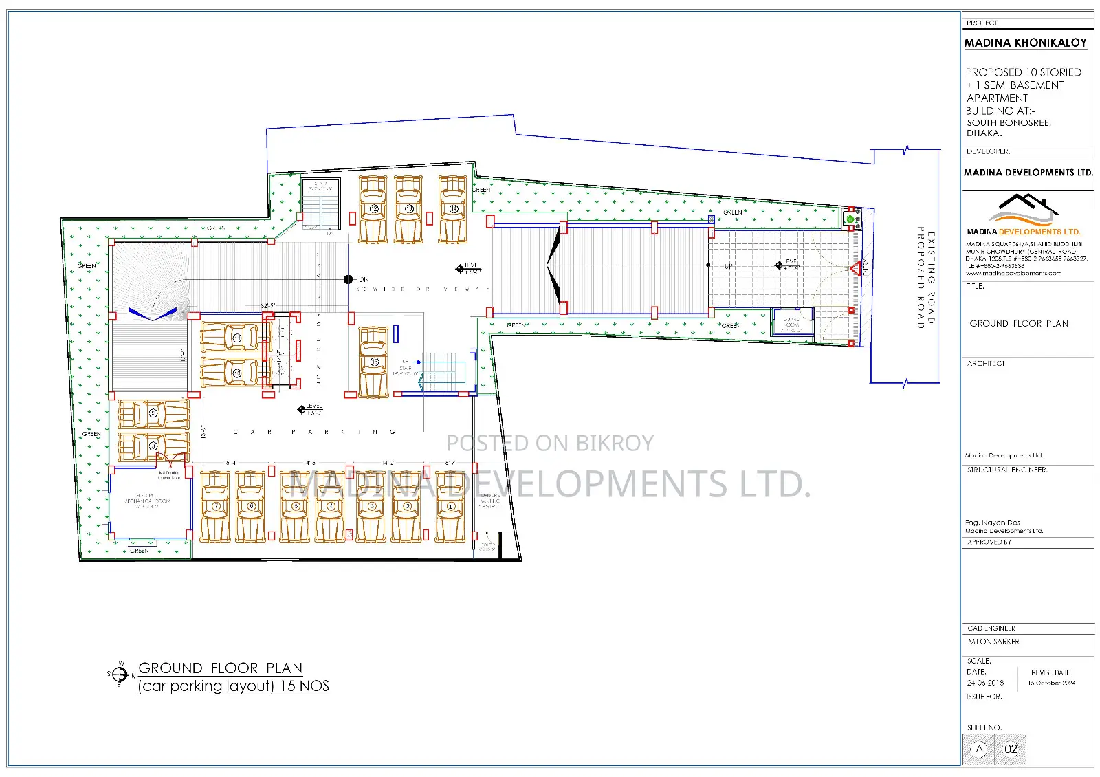 Exclusive 1280 sft. Ready flat at Banosree in Banasree