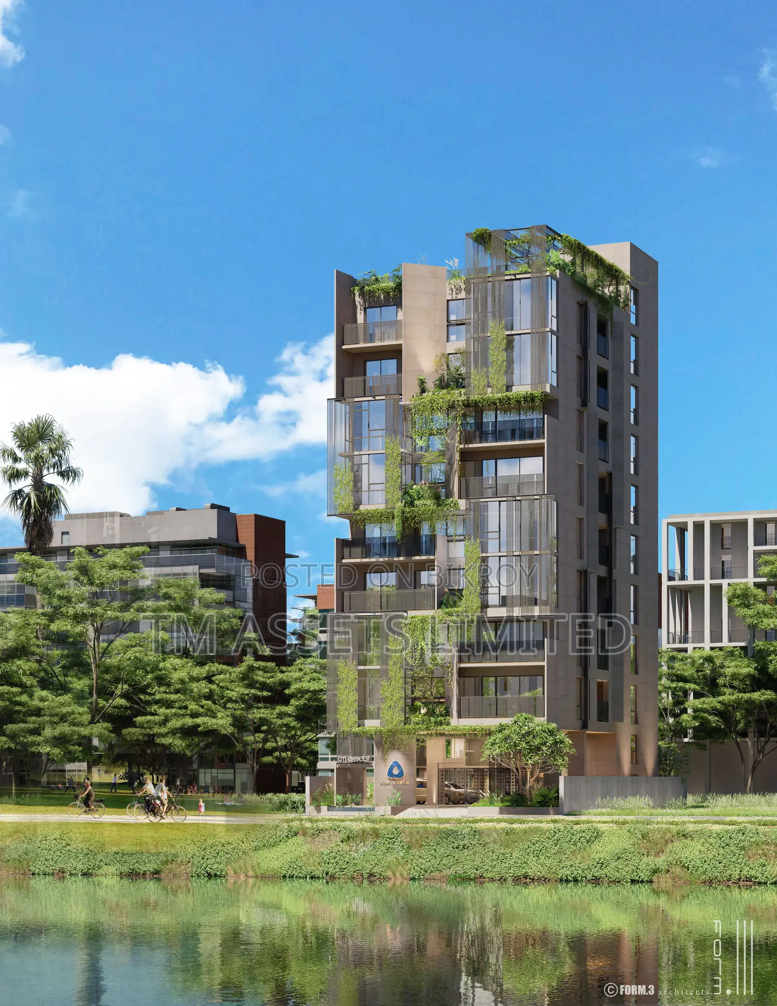 Buy a Lake View, South-Facing, 3-Side Open Flat with Park View at Jolshiri. in Gulshan