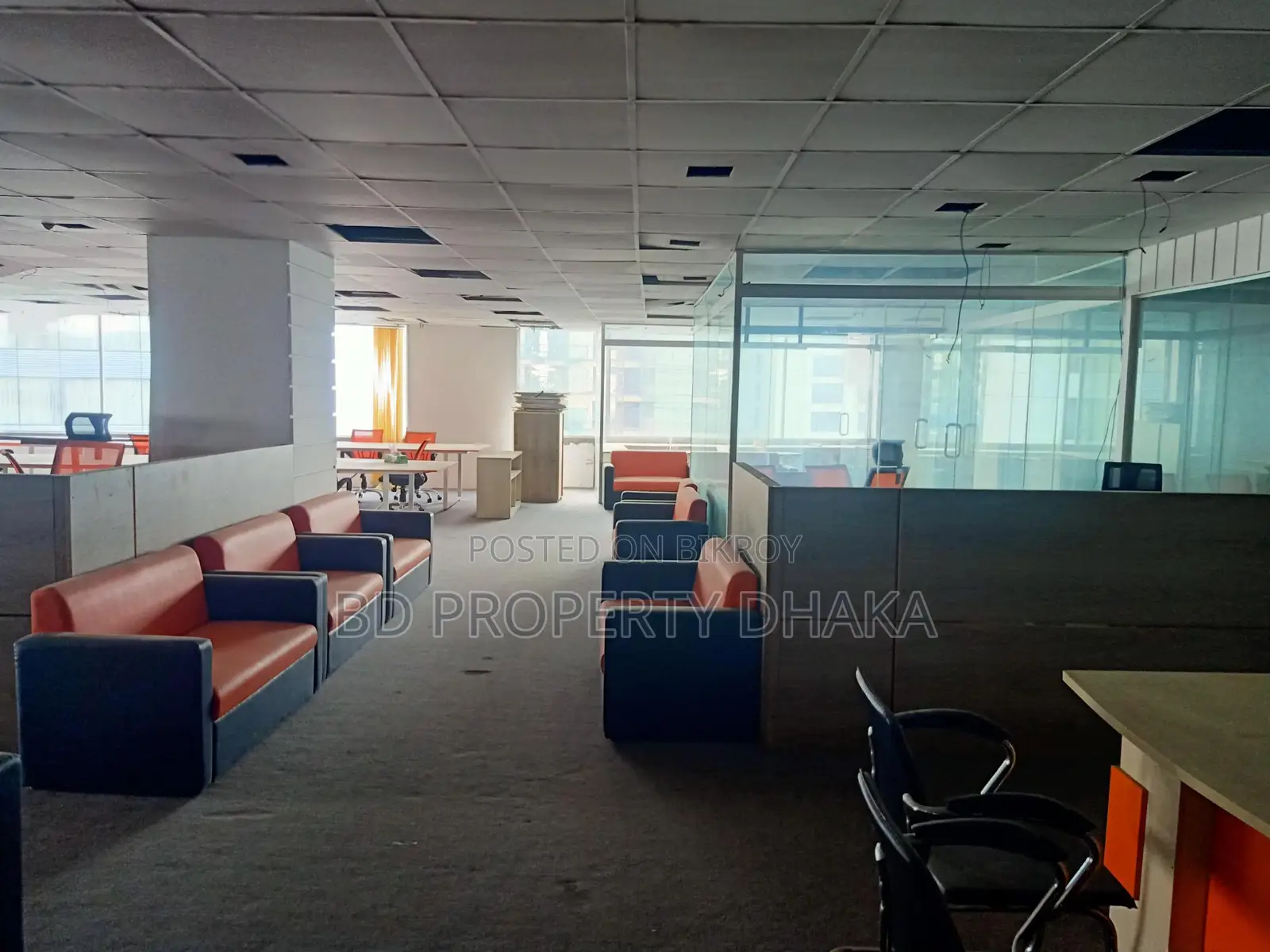 6010 Sqft Open Semi Furnished Commercial Space Rent In Gulshan Avenue in Gulshan