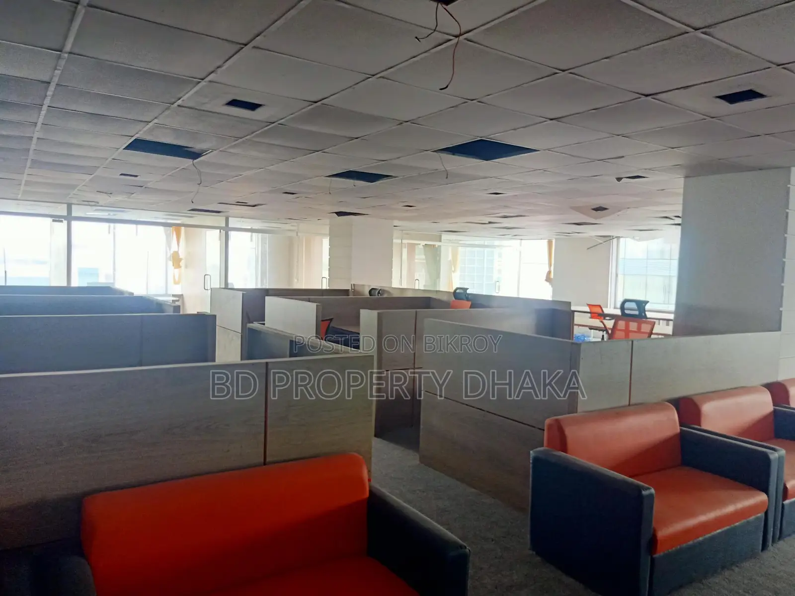 6010 Sqft Open Semi Furnished Commercial Space Rent In Gulshan Avenue in Gulshan