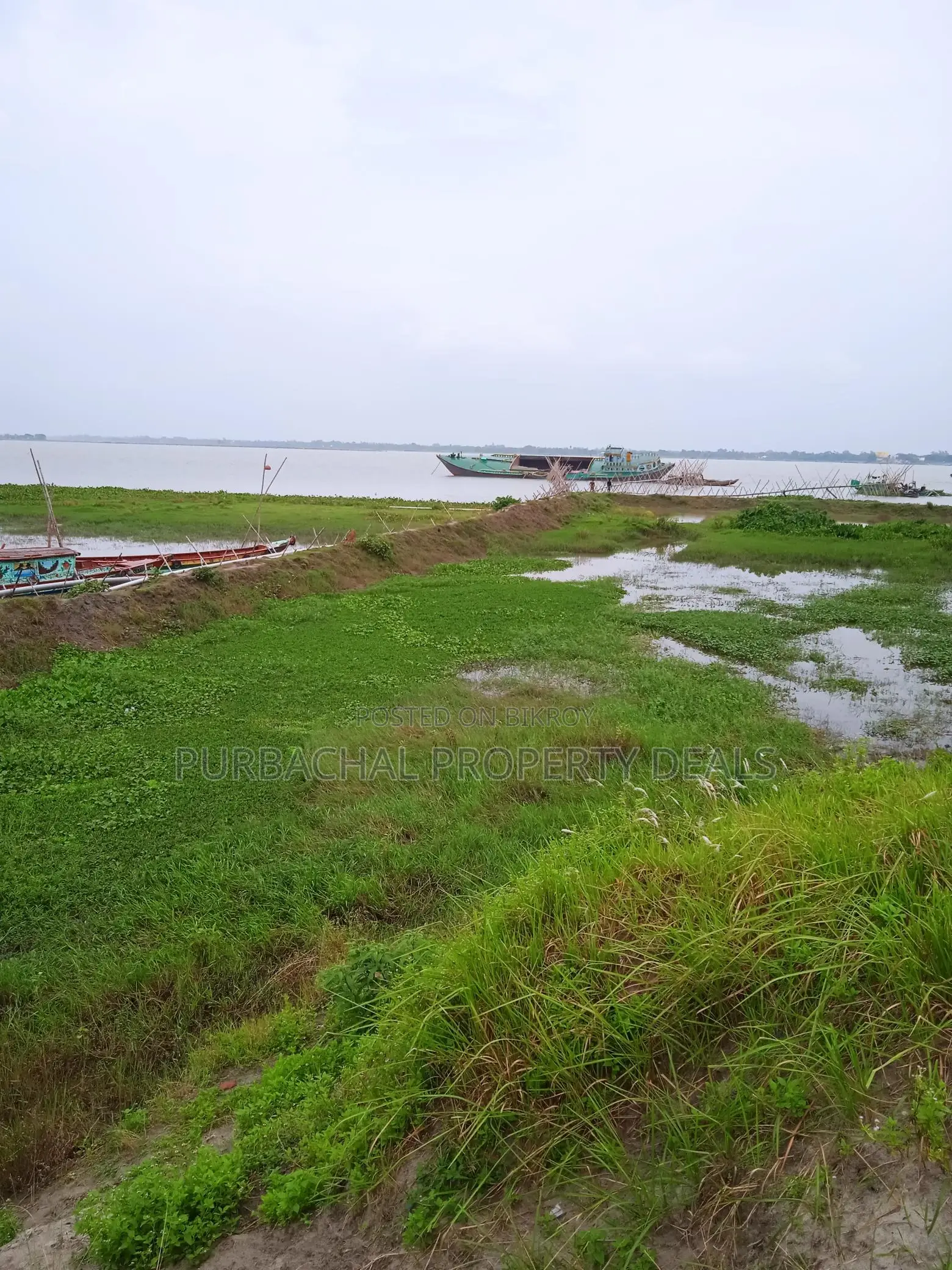 80 Bigha River-View Land by the Meghna River — Perfect Location for a Royal Project! in Narayanganj