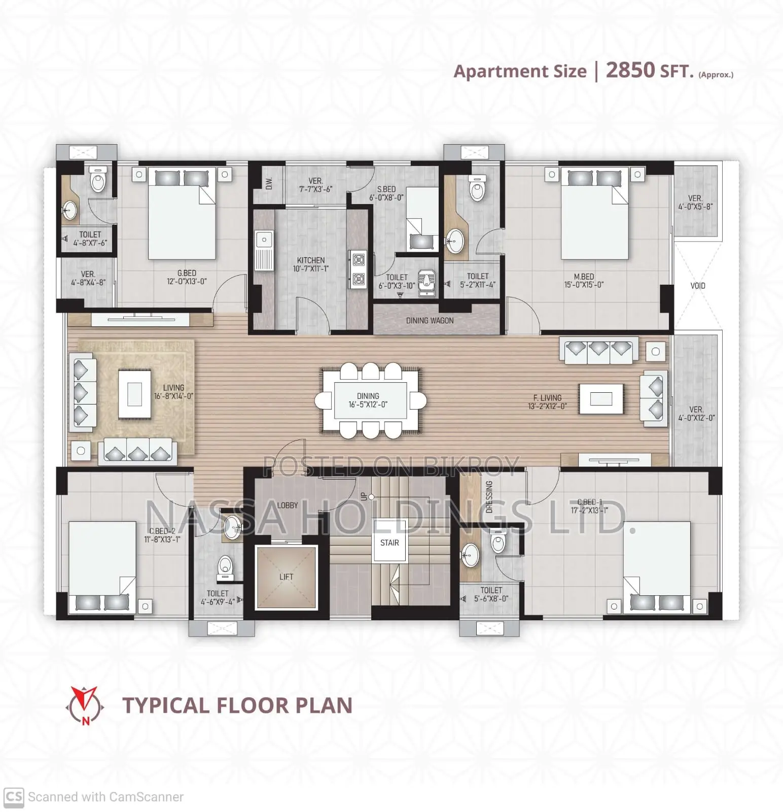 Elegant Apartment @ Jolshiri Abashon, Sector-17 in Dhaka