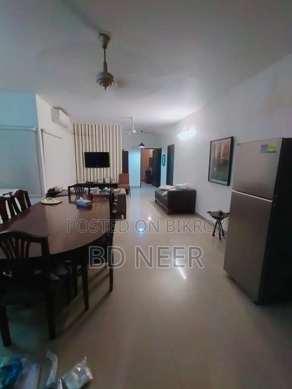 Short Term & Long Furnished 3-Bed Flat Rent in Gulshan-2 in Gulshan