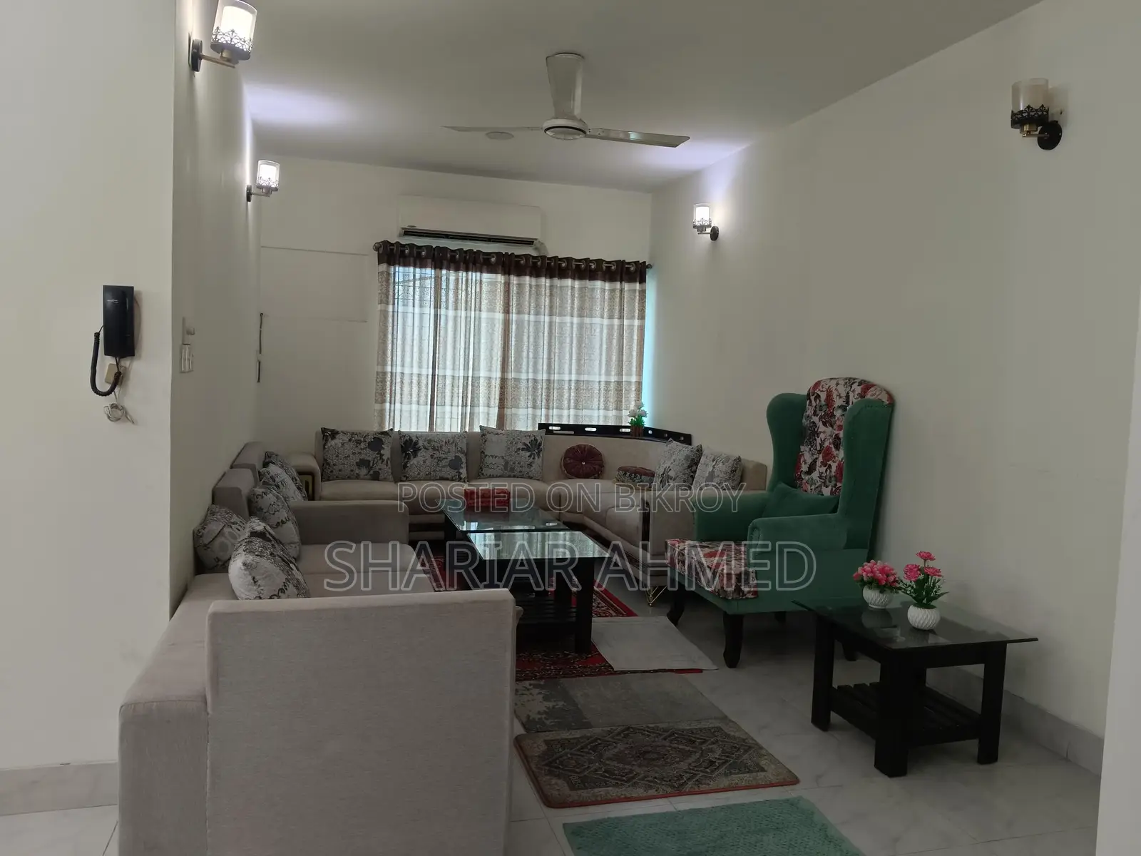 2440 Sqft 3 Bed Full-Furnished Apartment For Rent In Gulshan 1 in Gulshan