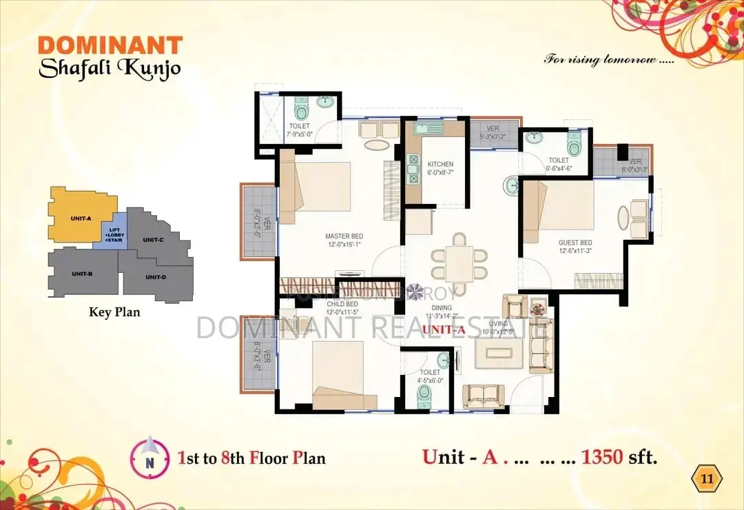 Flat sale in 30 installments with special discount in Ramadan, Talartek, Khilkhet, Purbachal in Khilkhet
