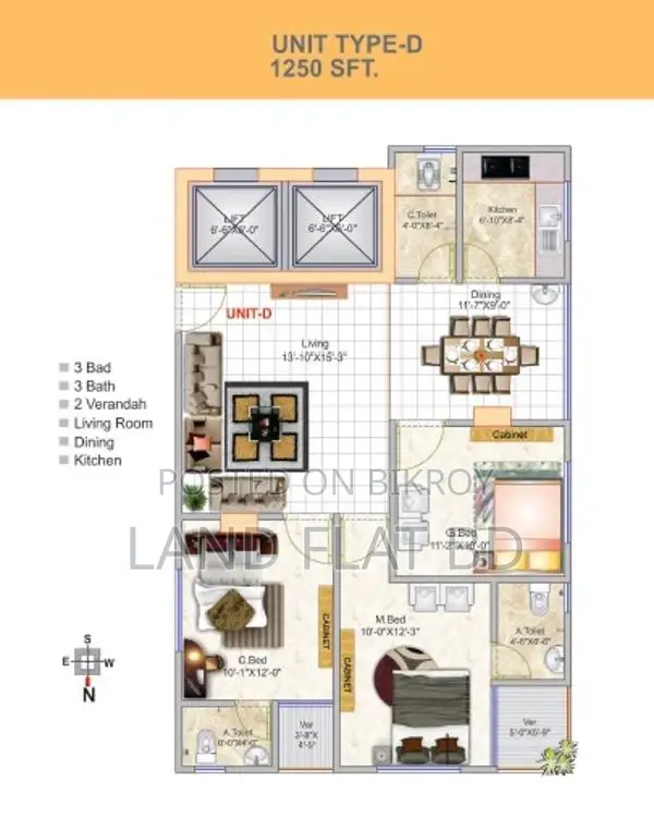Land Share @ Uttar Badda, 1250sft in Mohammadpur