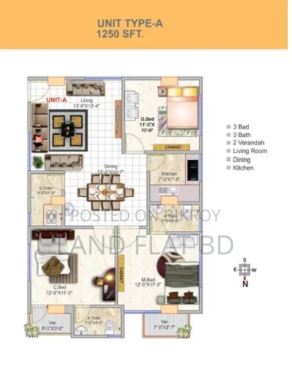 Land Share @ Uttar Badda, 1250sft in Mohammadpur