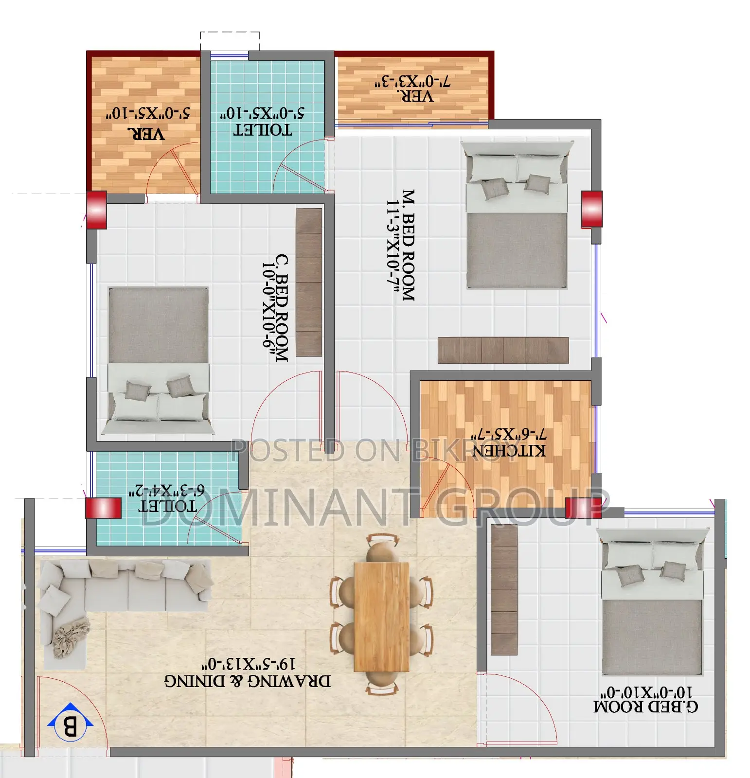 3bdrm Apartment in Dominant Real Estate, Rampura for sale in Rampura