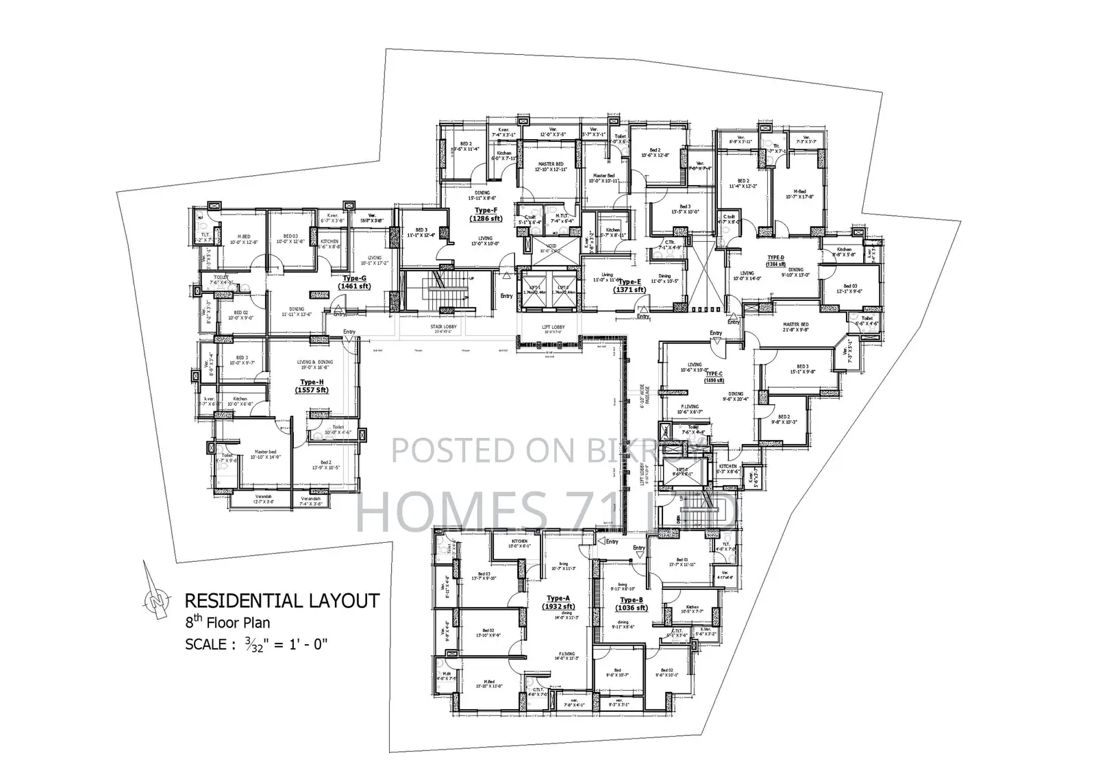 Flat for Sale beside 150ft road at Ecb Chattar in Dhaka