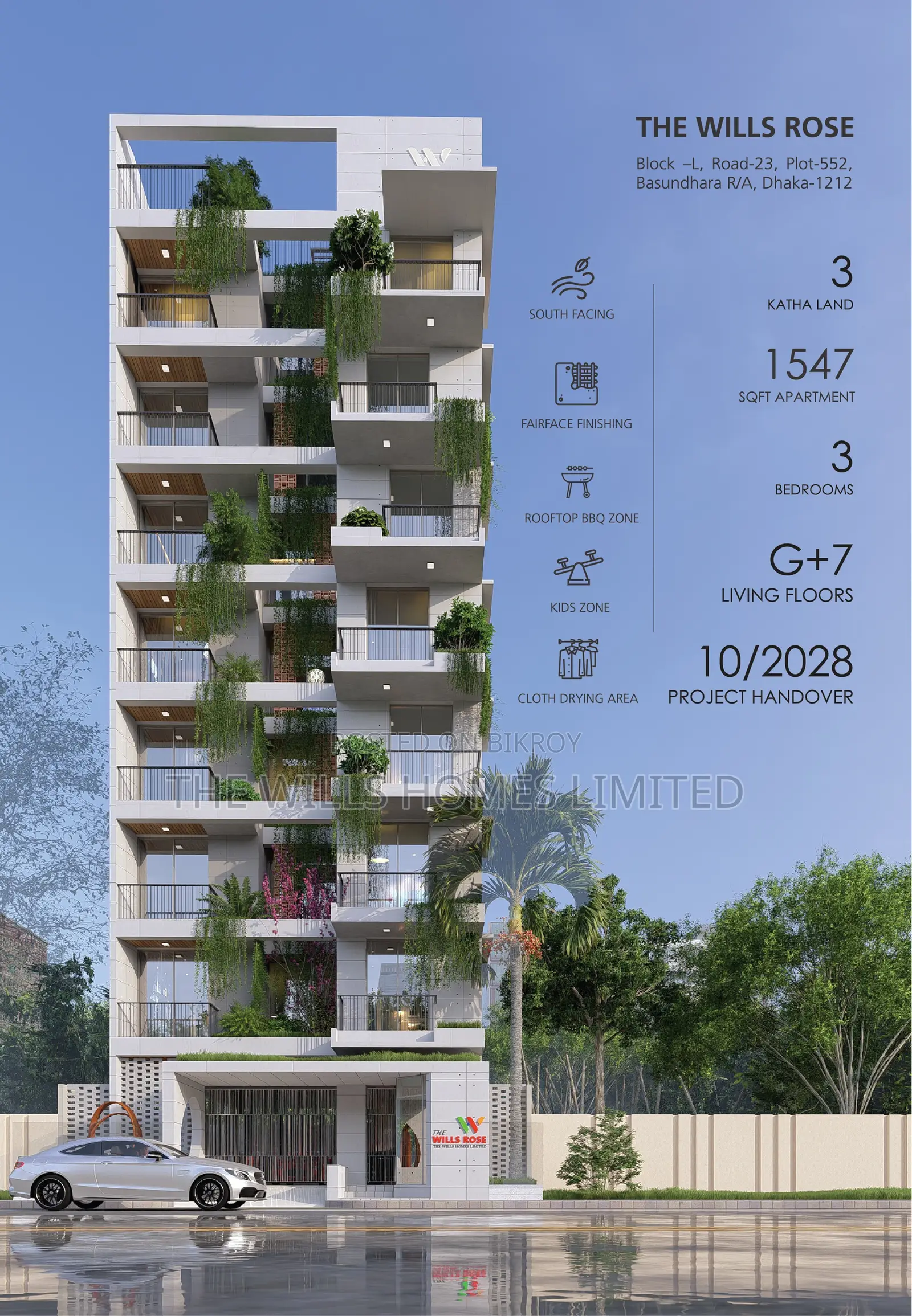 THE WILLS ROSE - Luxurious 3 Bedroom Apartments in Basundhara