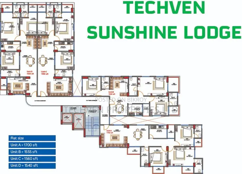 1700 sqft Flat @ Agargaon SP Road, Lakeview Mosque, 6800 Taka per sqft in 60 Feet Road