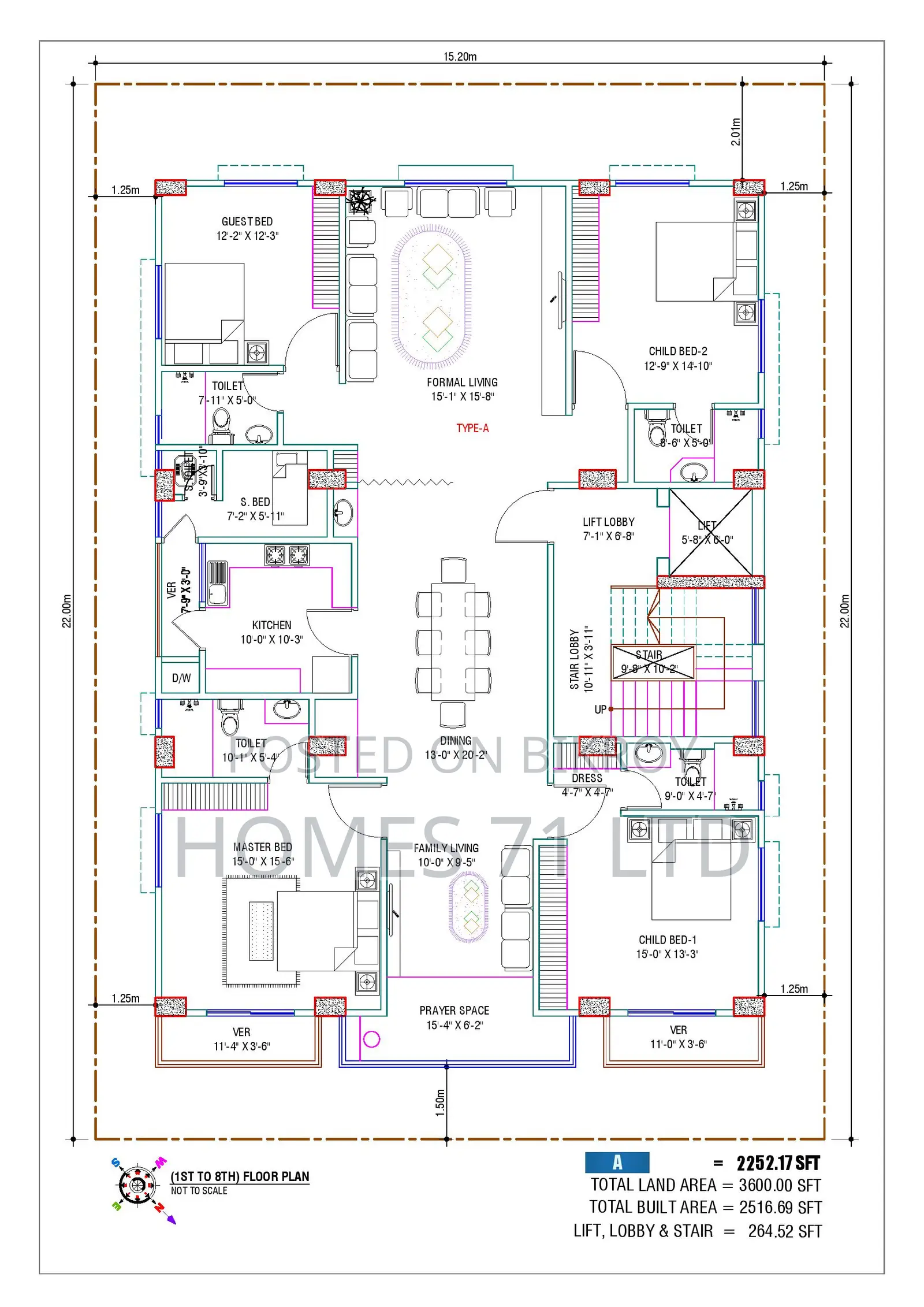 2850 Sft Flat For Sale at Jolshiri Abashon in Dhaka