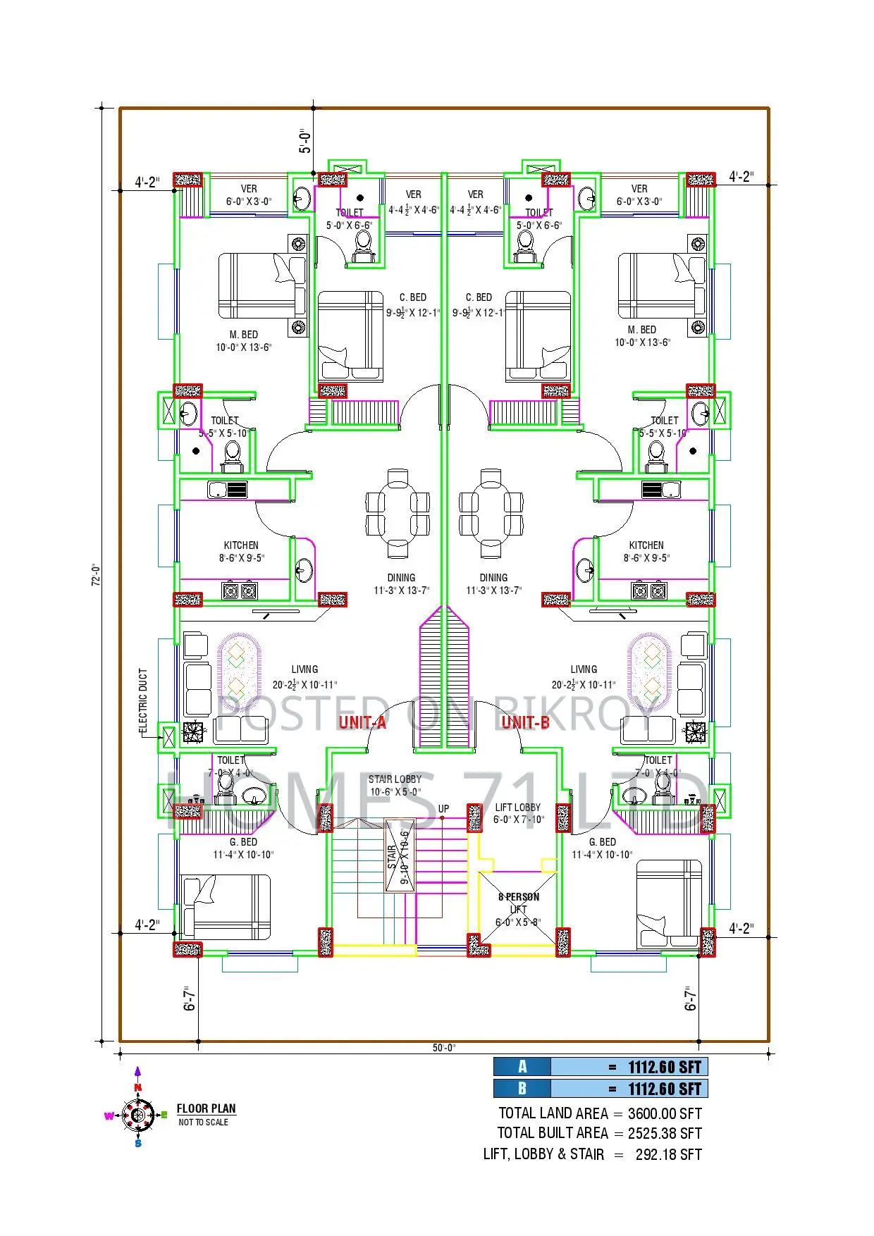 1350 Sft Lake View Flat For Sale at Savar DOHS in Savar