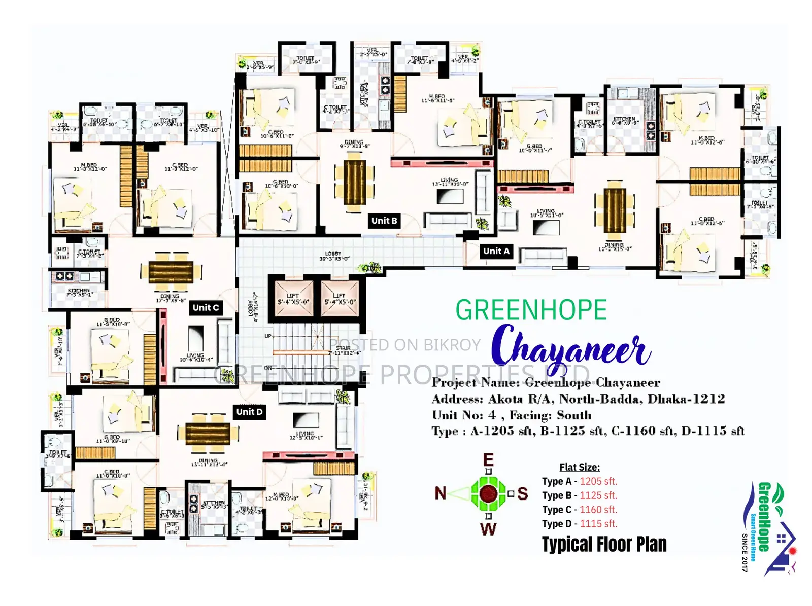 Flat in Badda with aesthetic design and modern facilities in Badda