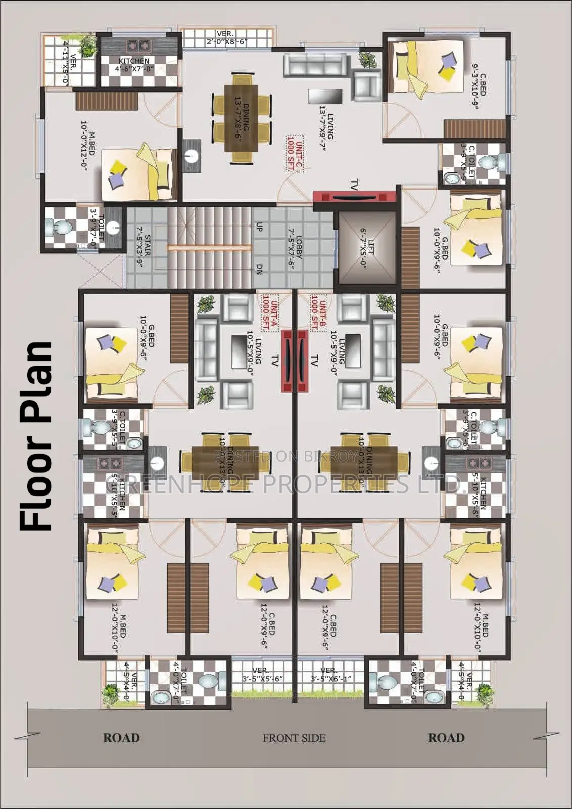 Land share flat in a prime location in Badda in Badda