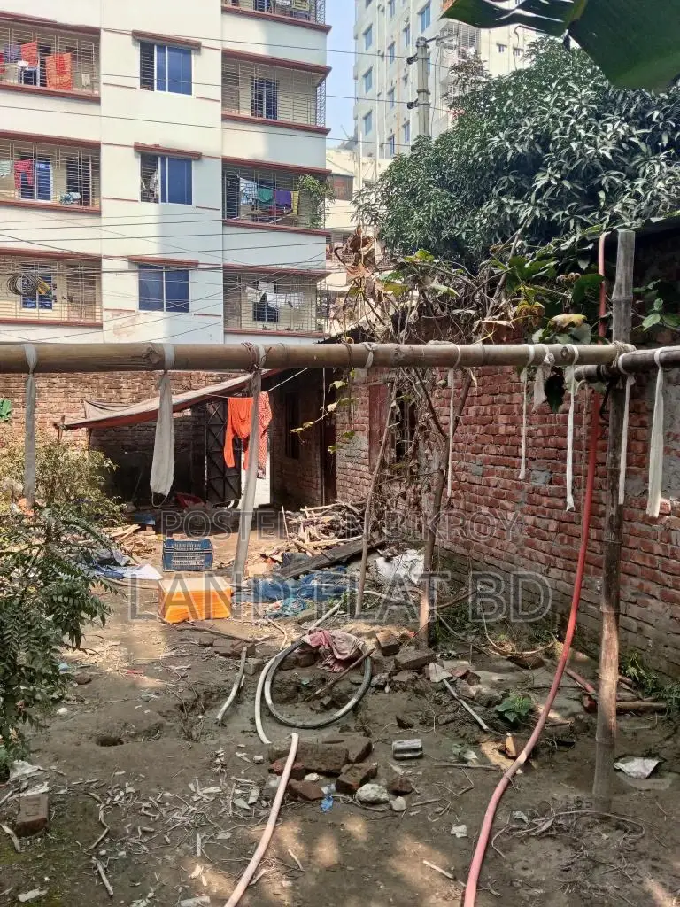 2.25 Katha land with boundary wall for sale in Mohammadpur