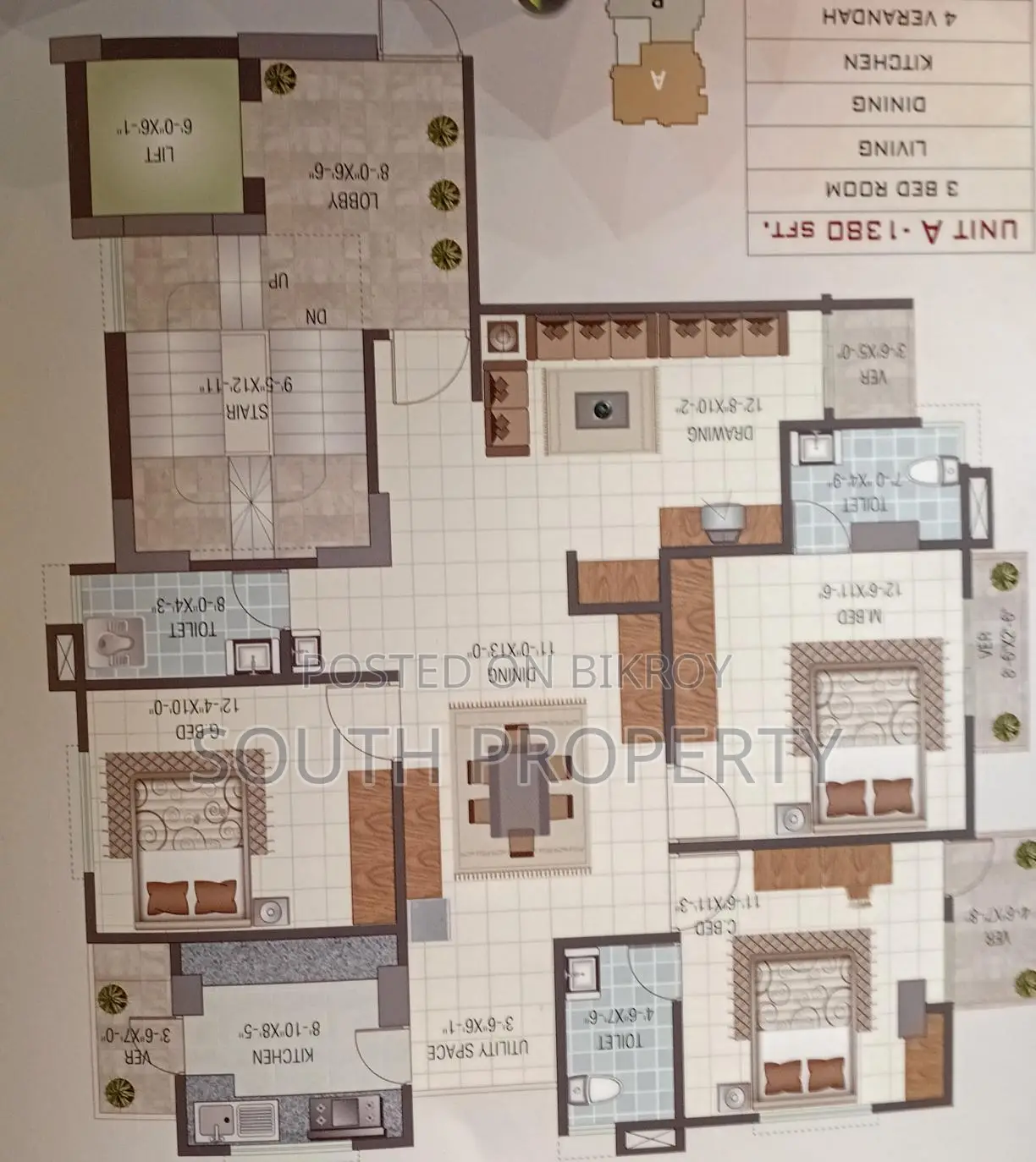 Almost ready 1380 sft flat sale at Khilgaon A block in Khilgaon