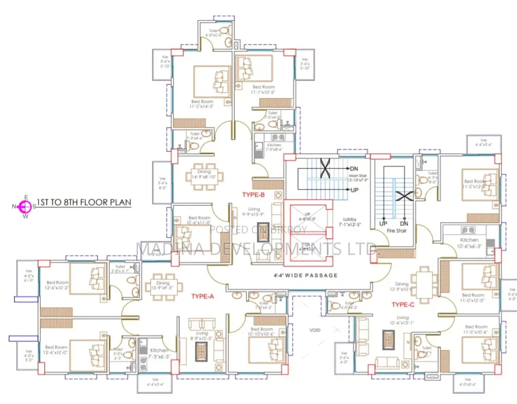 1430 sft Luxurious Flat Sale at Bashabo in Basundhara