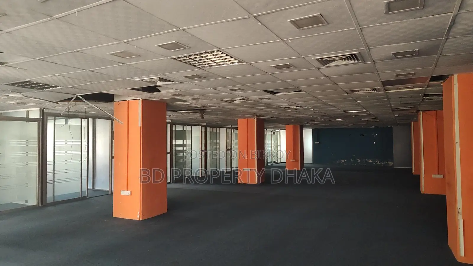 6200 Sqft Semi Furnished Open Commercial Space Rent in Mohakali Avenue in Mohakhali