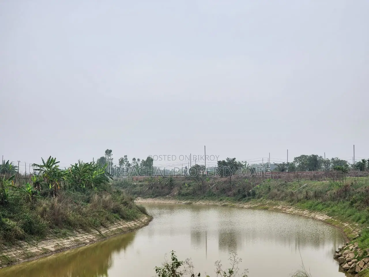 5 Katha Lake View Plot for Sale near Purbachal Iconic Tower. in Purbachal