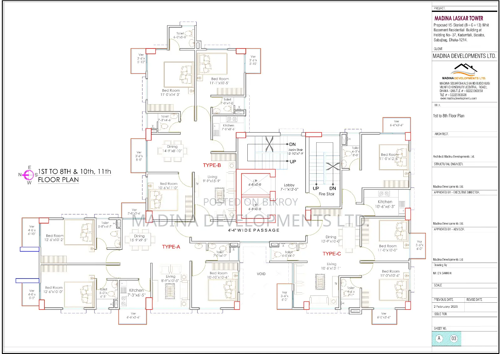 14 storied Luxurious Flat at Bashabo in Basabo