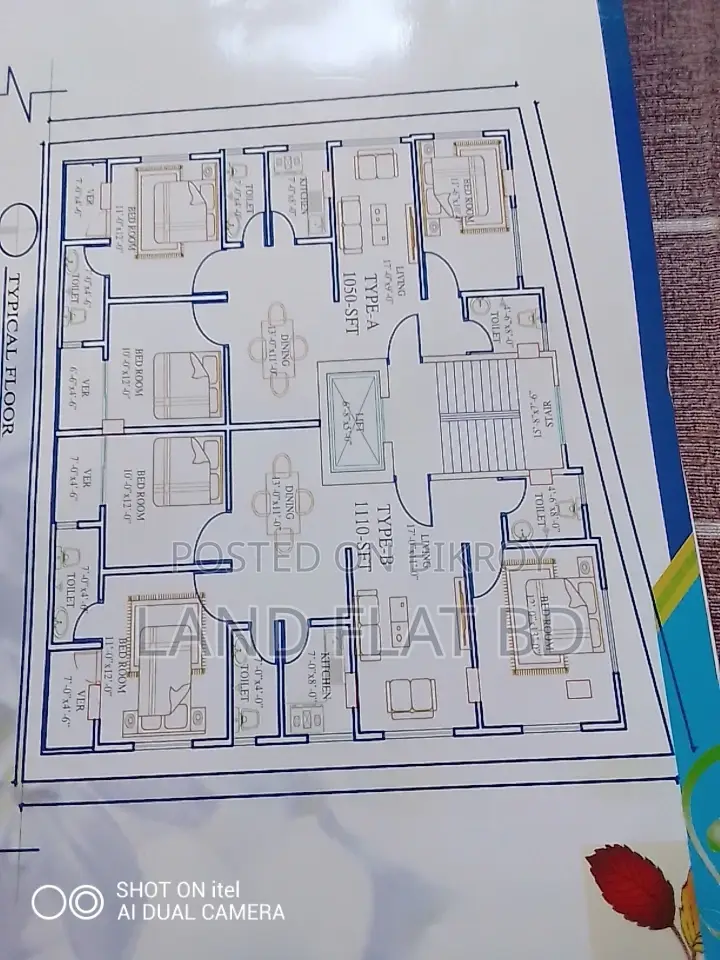 ON GOING FLAT FOR SALE @ 1050 SFT TOP FLOOR in Mohammadpur