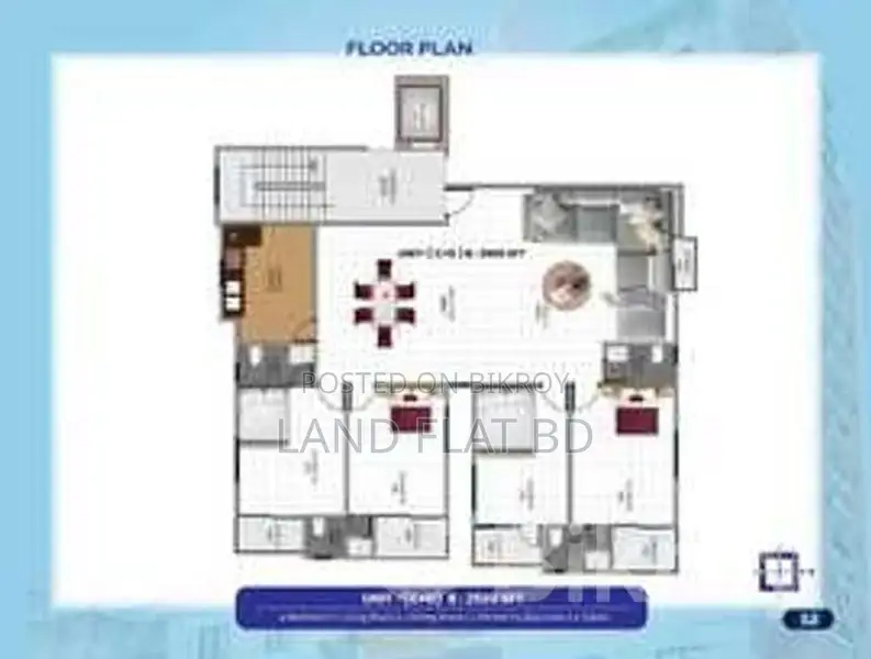 1250 sq ft flat in a building under construction at Rayer Bazar near Dhanmondi in Dhanmondi