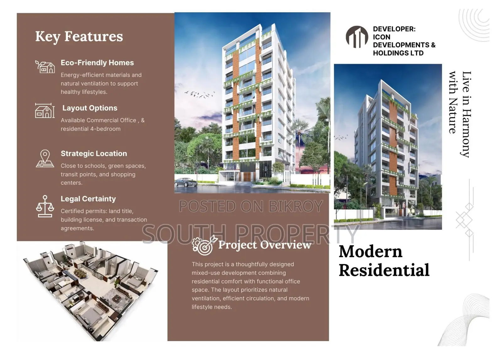 Ongoing 2850 sft flat sale at Jalshiri Abason, Dhaka in Dhaka