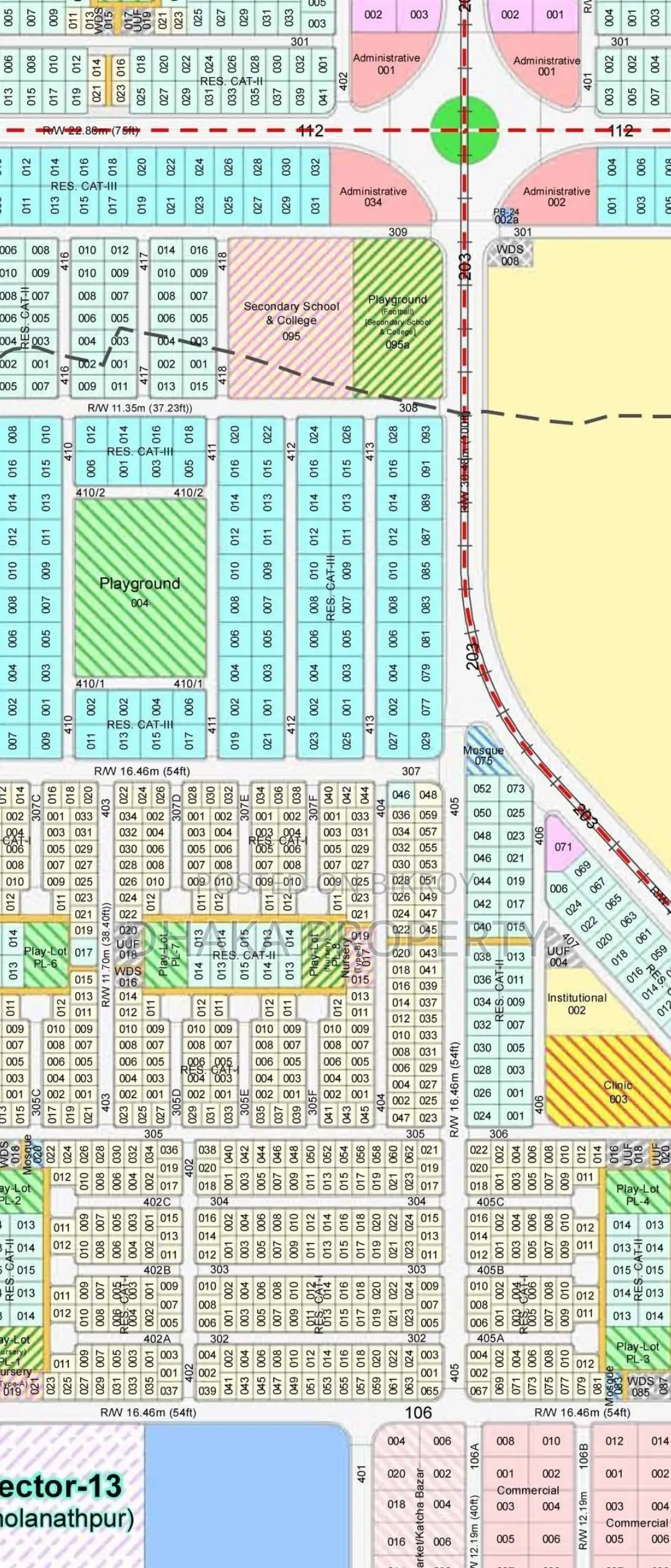 Exclusive Land 7.5 Katha East at Sector-13. in Purbachal