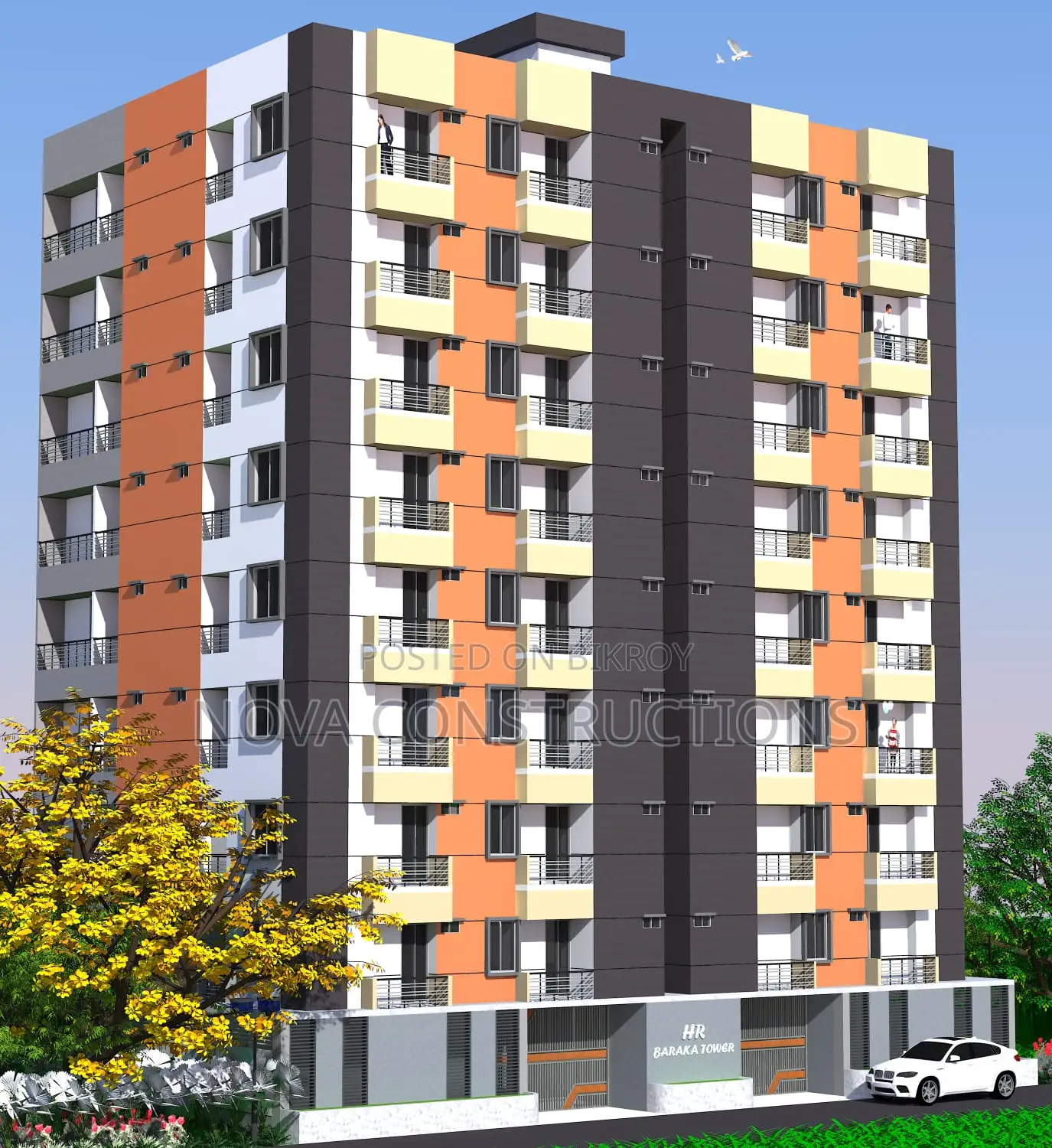 1060 sft. Flat for sale @ Tangail Housing Estate, sadar. in Tangail