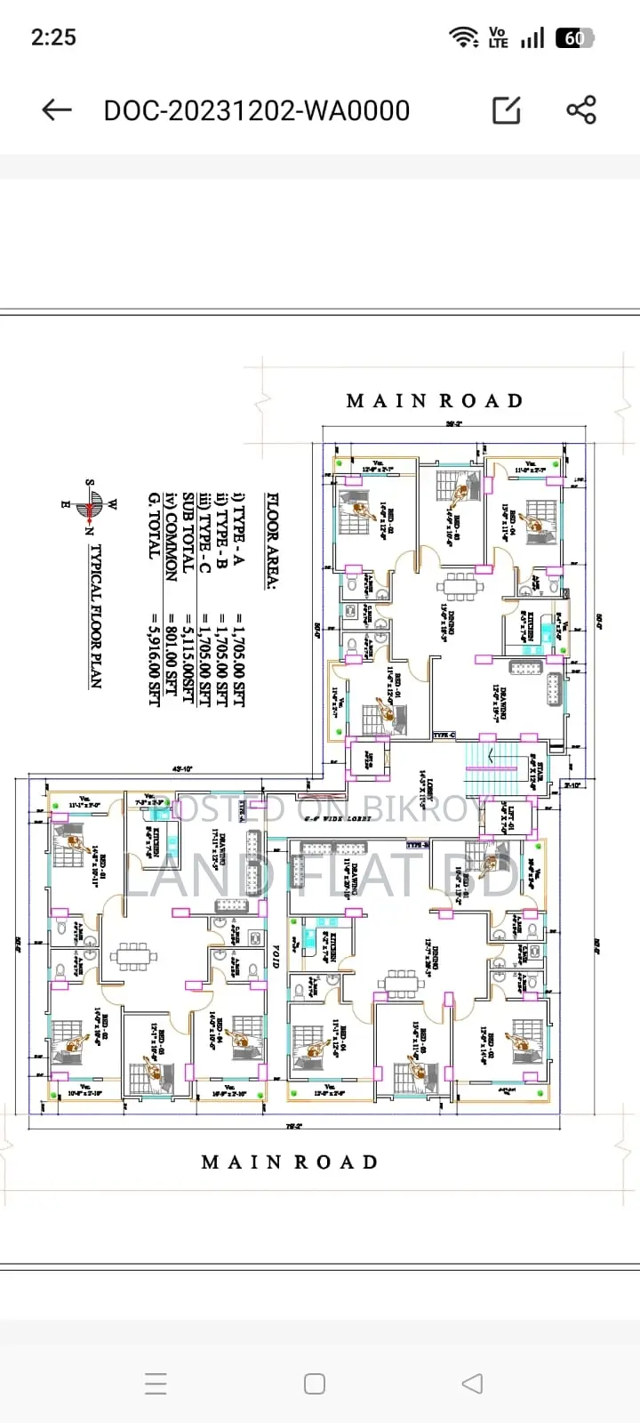 2000 Sq. Ft. Flat for Sale @ Nobinagor Housing, Mohammadpur in Mohammadpur