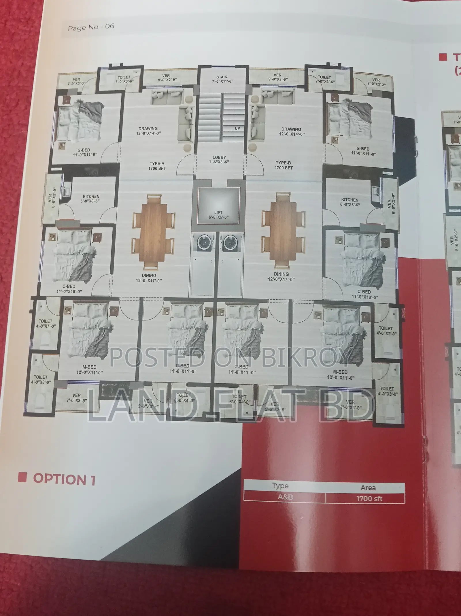 South-facing 1700 sq ft Flat for Sale in Chandrima Housing, Mohammadpur in Mohammadpur