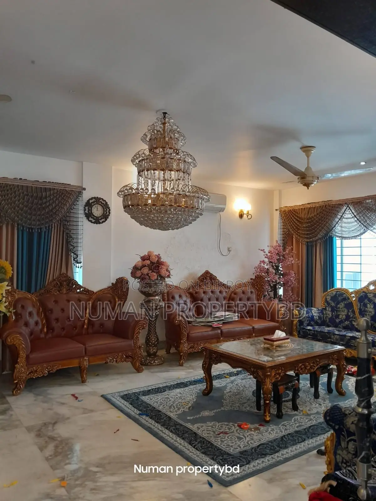 South-facing 4400 sq ft duplex 5 bedroom luxurious semi-furnished flat for rent in Basundhara