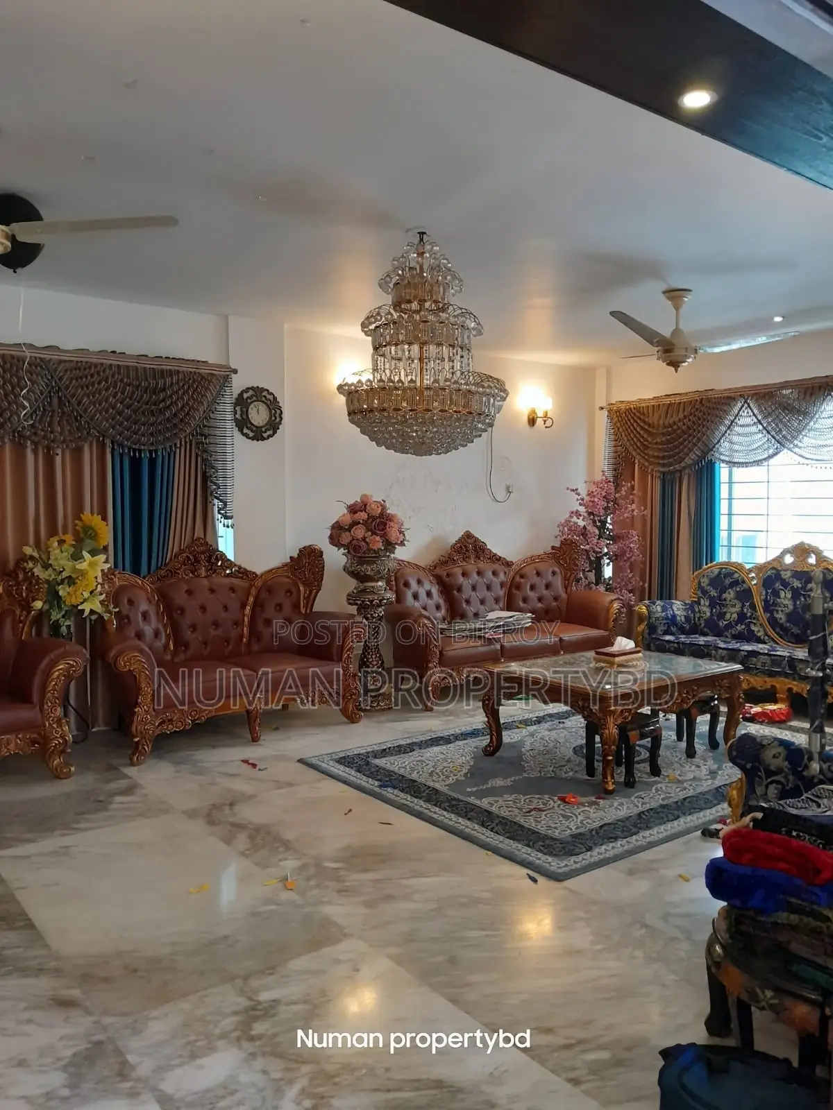 South-facing 4400 sq ft duplex 5 bedroom luxurious semi-furnished flat for rent in Basundhara