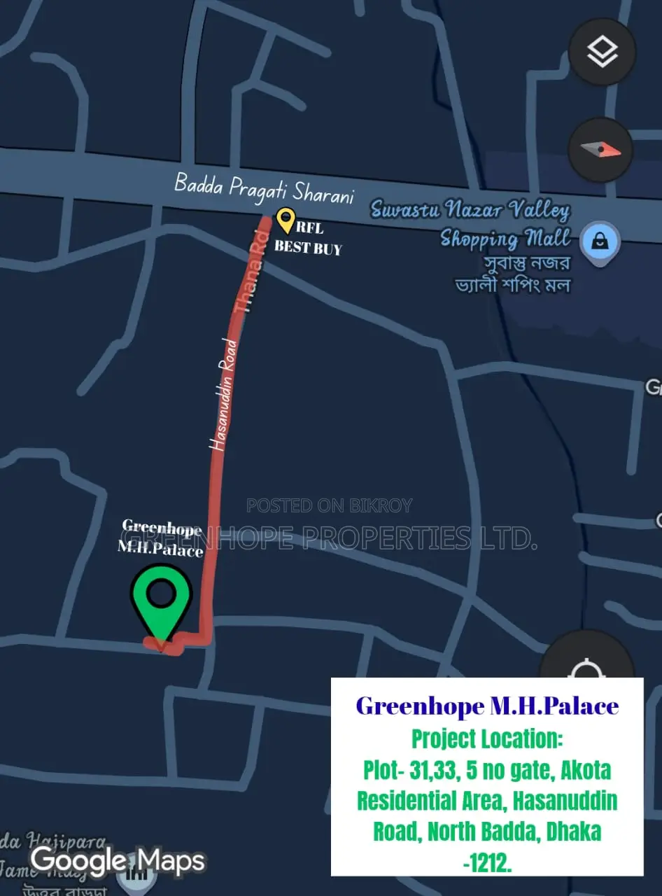 5 Minutes Walk from Main Road; Near Metro Rail Station in Badda
