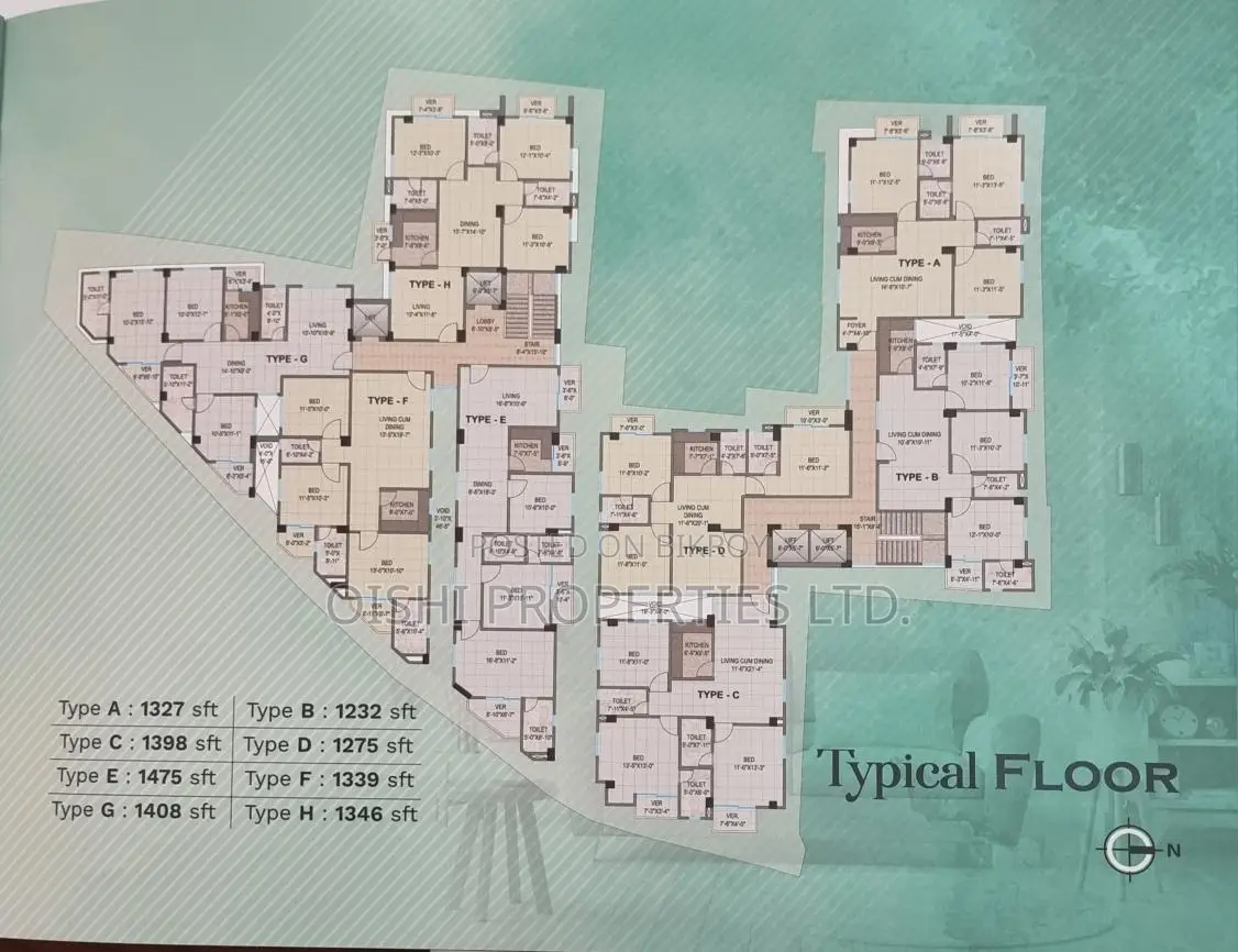 Modern flat under construction for sale in Malibag
