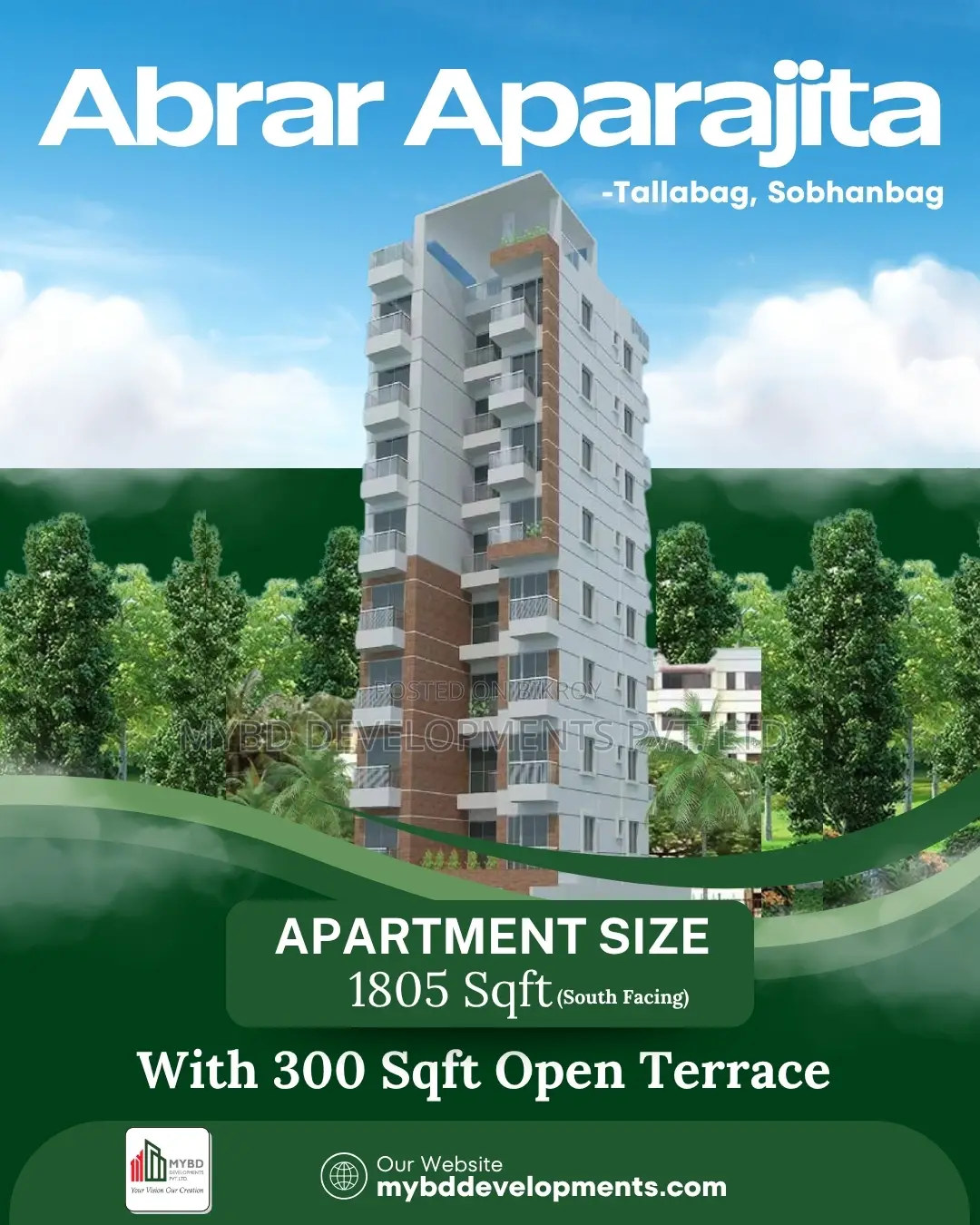 Urgent sale: 3-bedroom south-facing premium flat in Sobhanbag in Dhanmondi