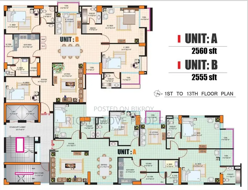 Road: 07 | 2555 sq. ft. | 04 Bedroom | Brand New | Dhanmondi in Dhanmondi