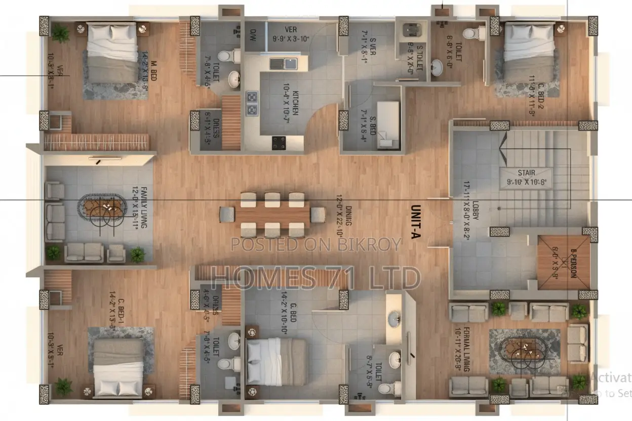 Flat for sale at Savar DOHS (2700sft) in Savar