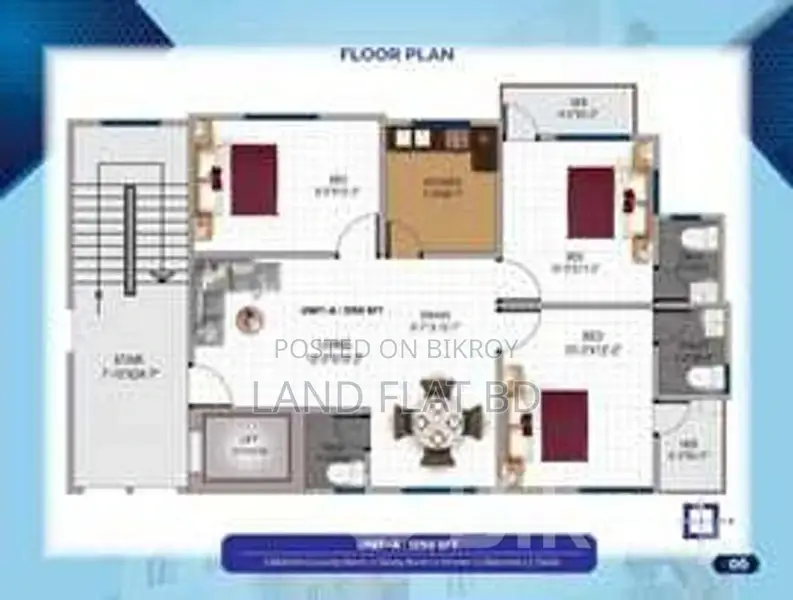 2500 sq ft flat in a building under construction near Dhanmondi, Rayer Bazar in Dhanmondi
