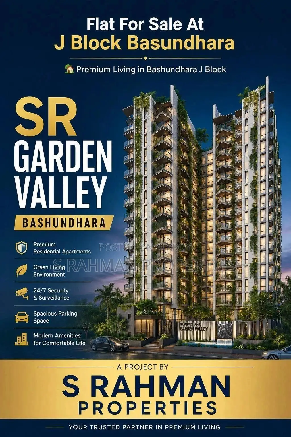 4-bedroom Apartment in S Rahman Properties, Basundhara for sale in Basundhara