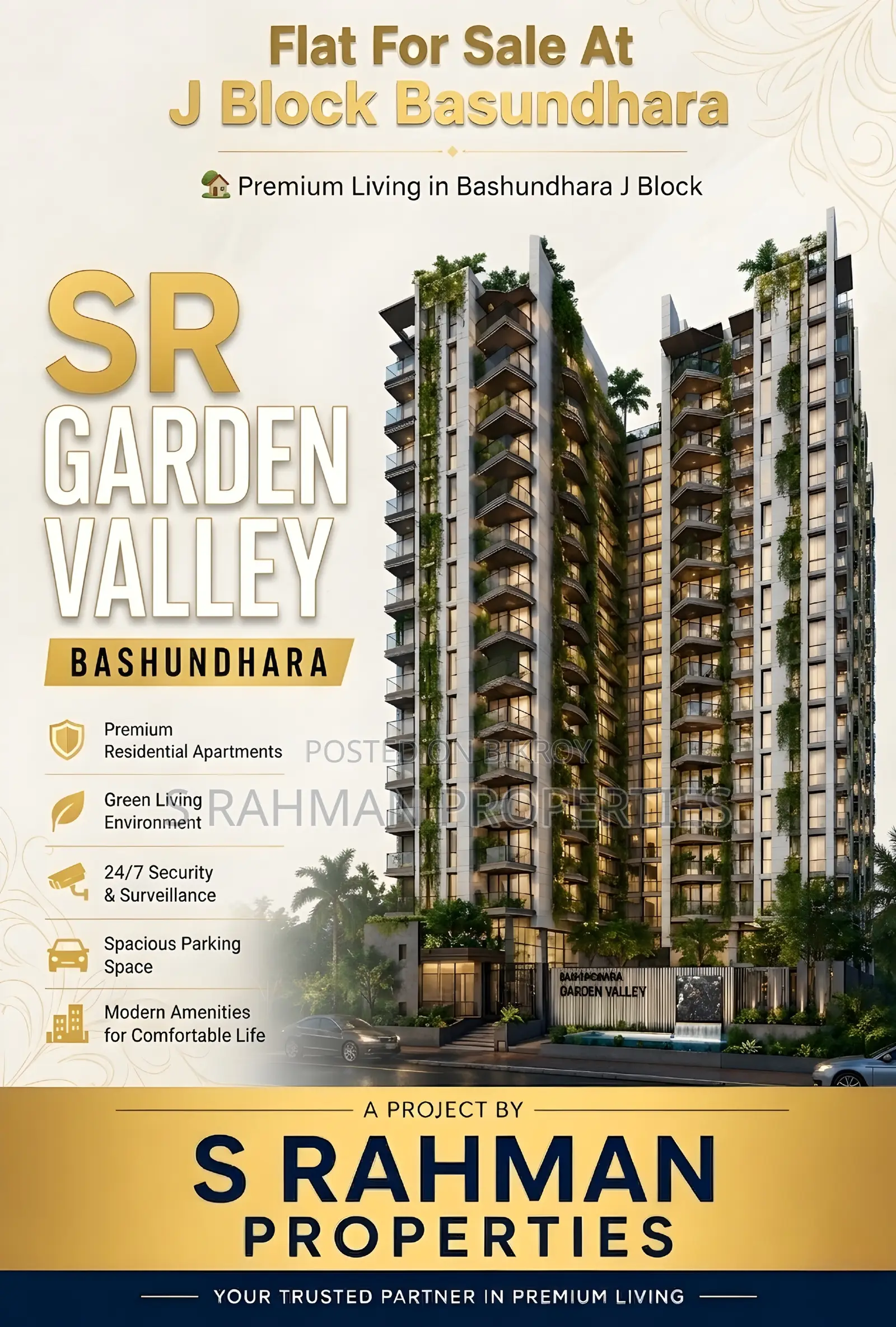 4-bedroom Apartment in S Rahman Properties, Basundhara for sale in Basundhara