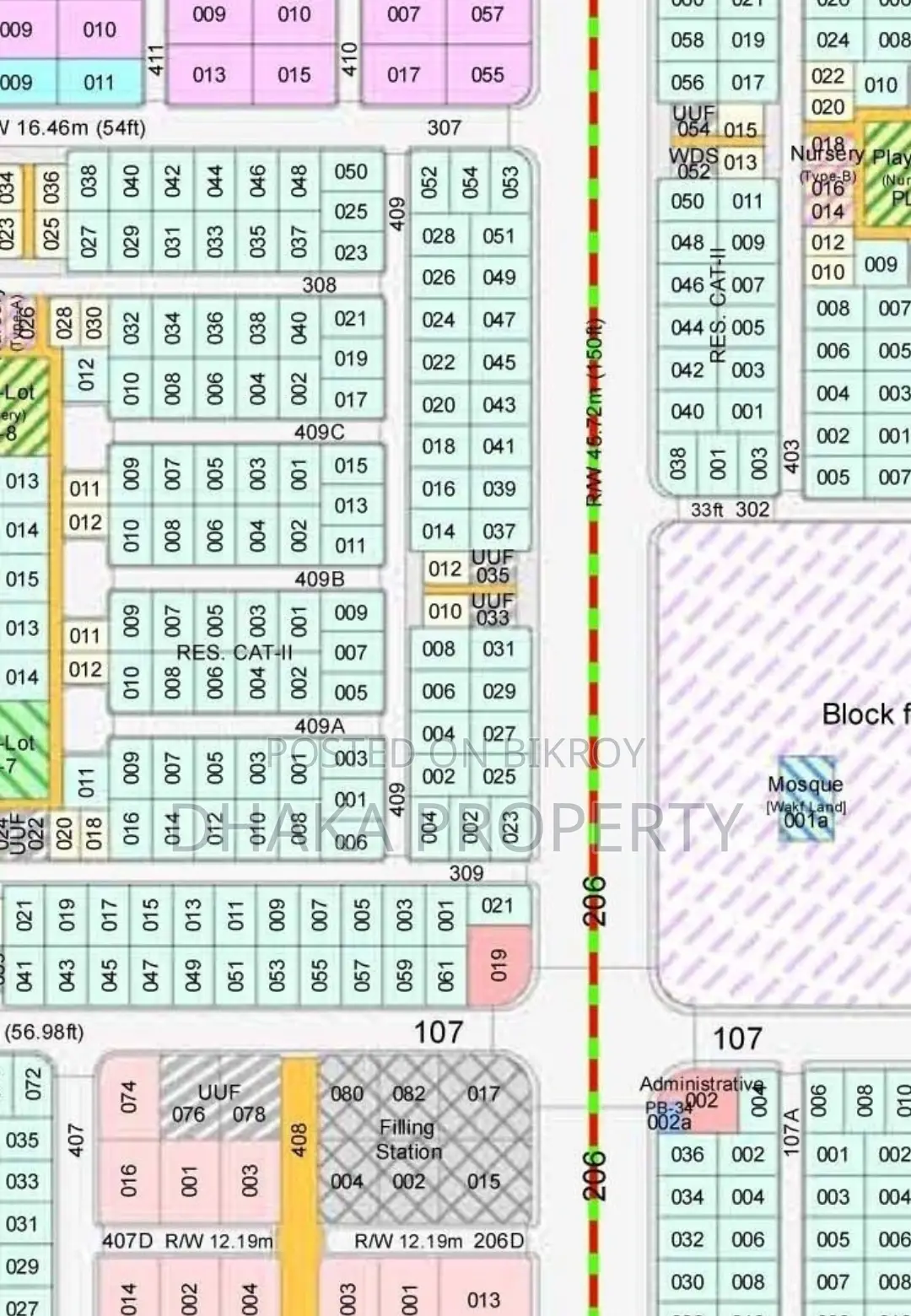 30ft Rd 5 Katha Park South at Sector-11 in Purbachal