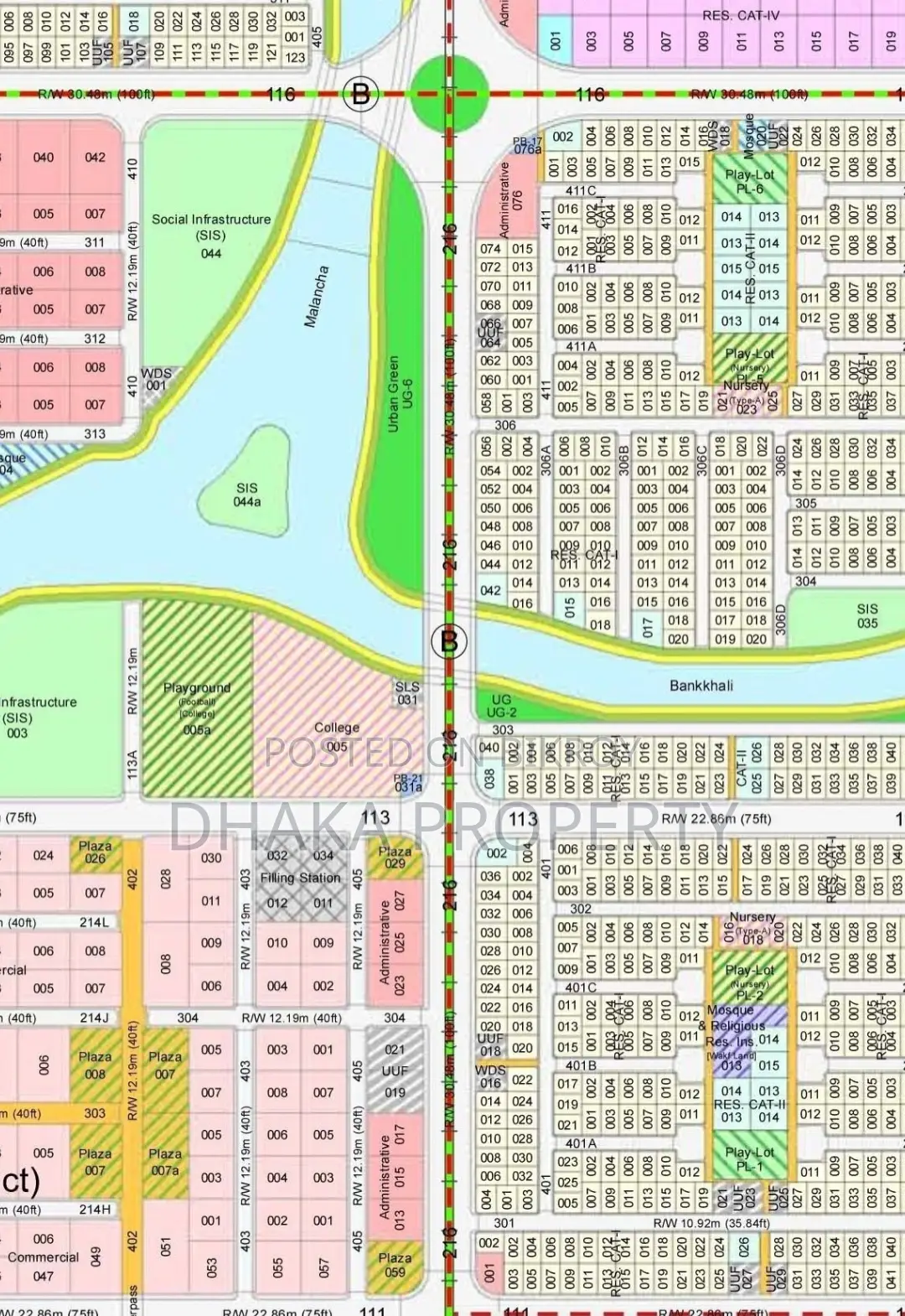 Sector 20, South-Facing 3 Katha Plot with 75ft Wide Road in Purbachal