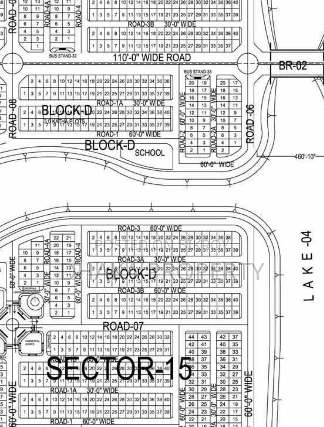 15/D 3 Katha Plot Sale Lake South in Uttara