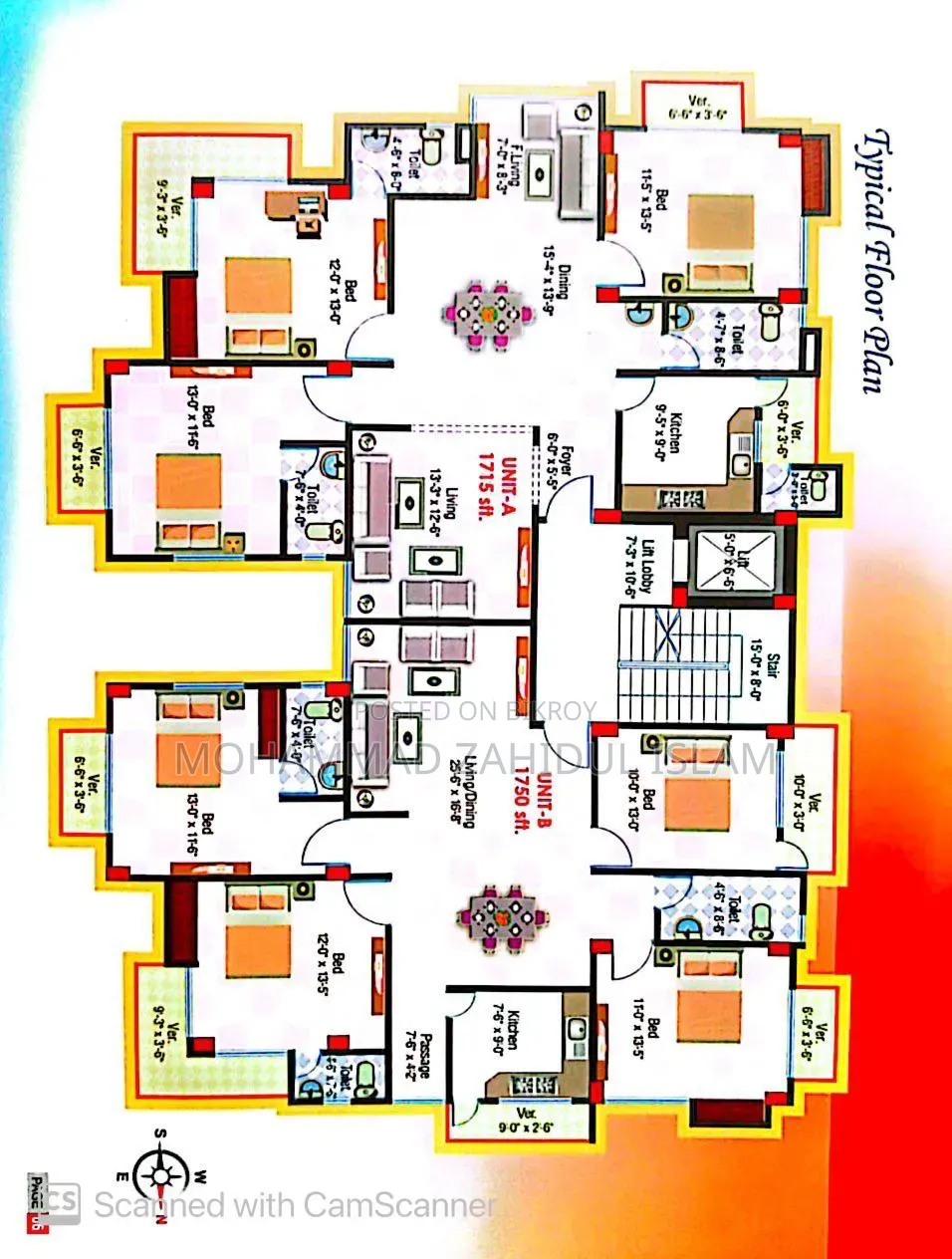 4bdrm Apartment in Shuruchi Apartments, Mohammadpur for Sale in Mohammadpur